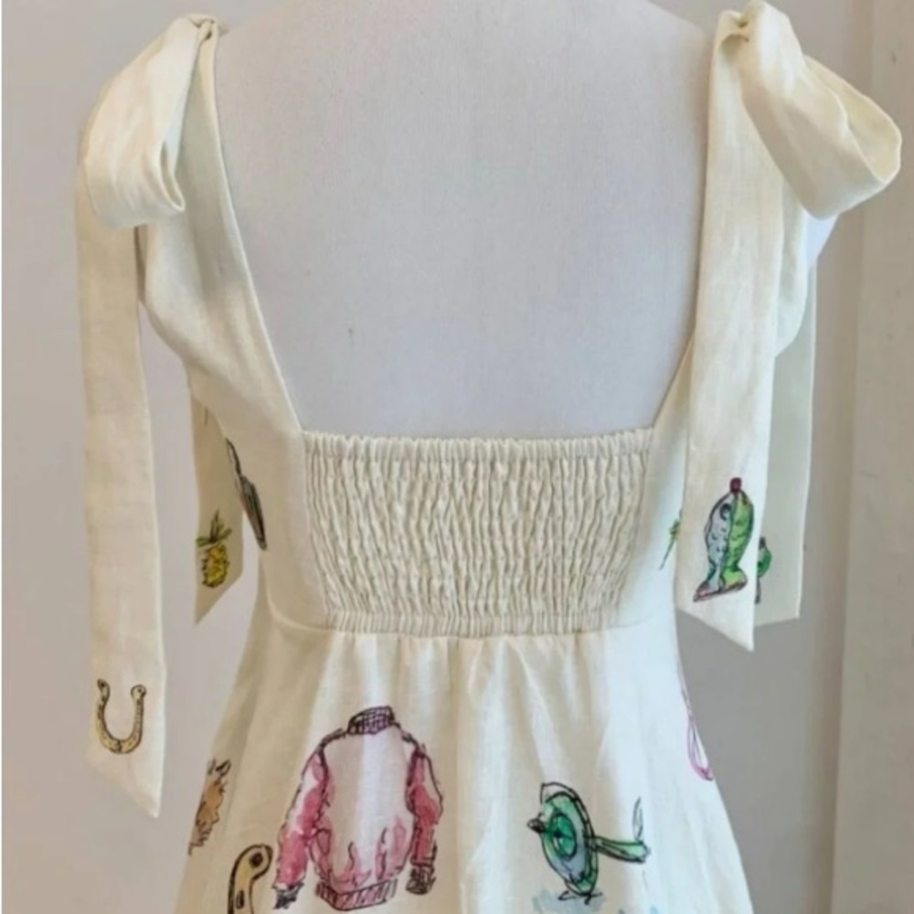 Alémais Anouk printed linen midi dress - Picture 7 of 8